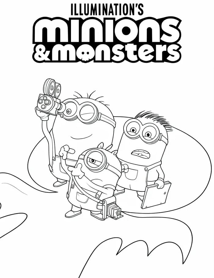 Minions og Monstre fargelegging