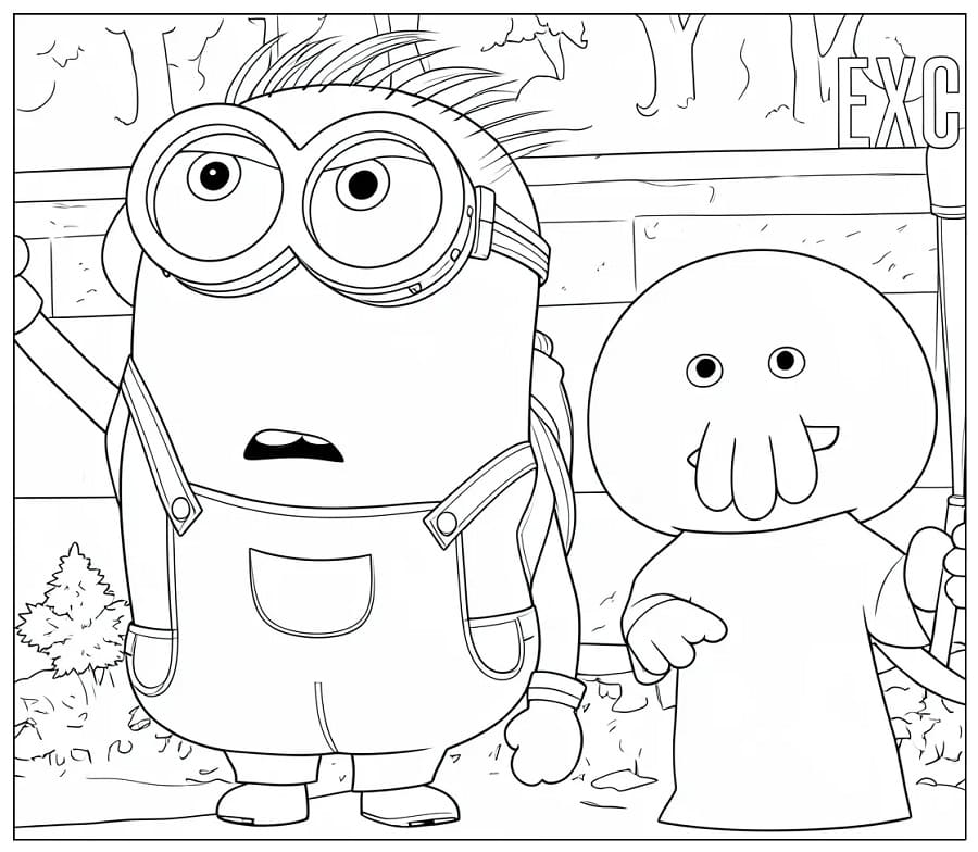 Minions og Monstre (3) fargelegging