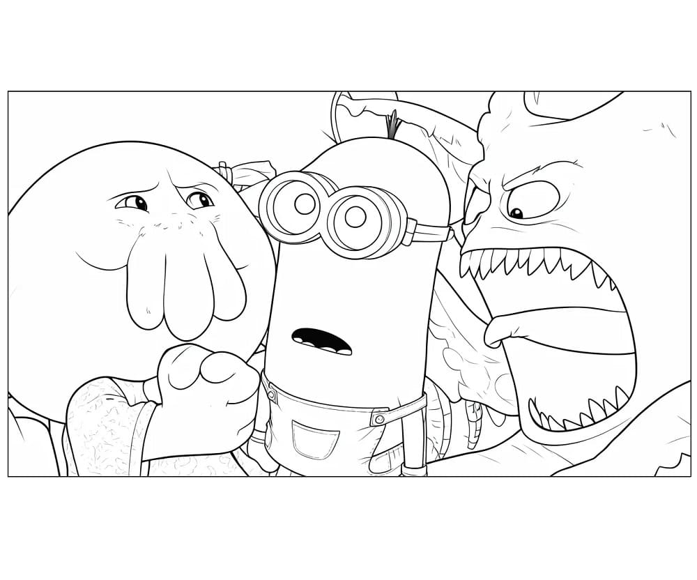 Minions og Monstre (4) fargelegging