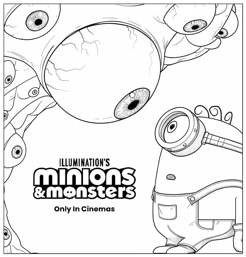 Minions og Monstre (6) fargelegging