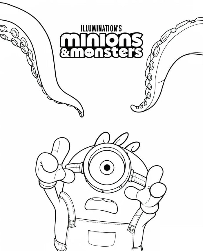 Minions og Monstre (7) fargelegging