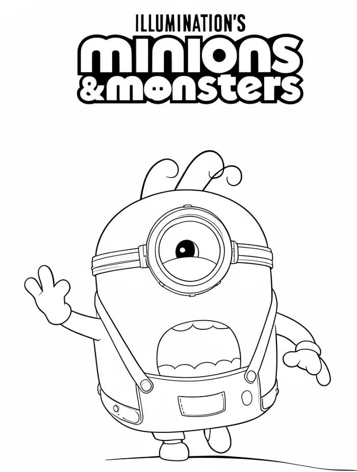 Minions og Monstre (8) fargelegging