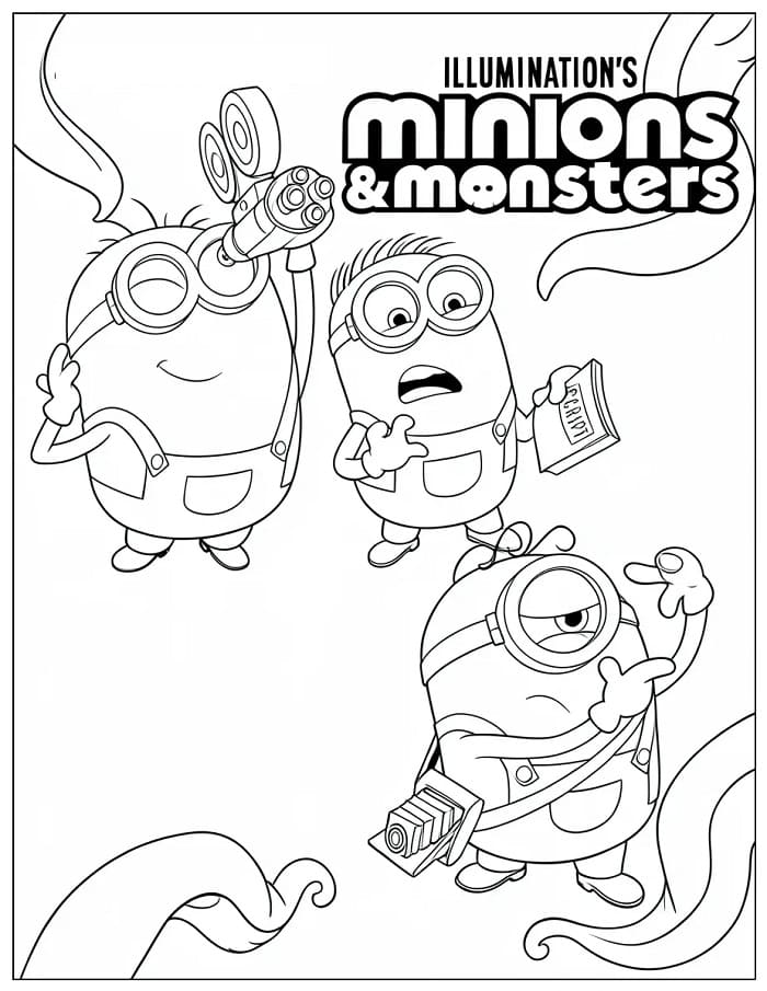 Minions og Monstre Gratis fargelegging