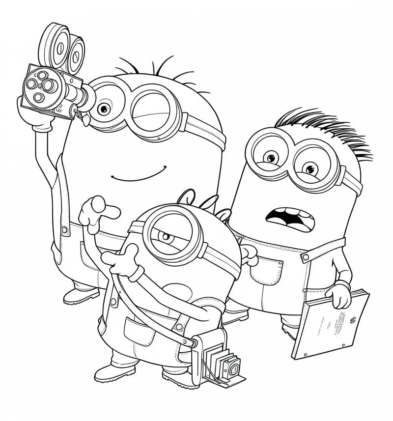 Morsomme Minions og Monstre fargelegging