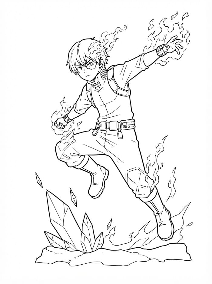 My Hero Academia Shoto Todoroki fargelegging