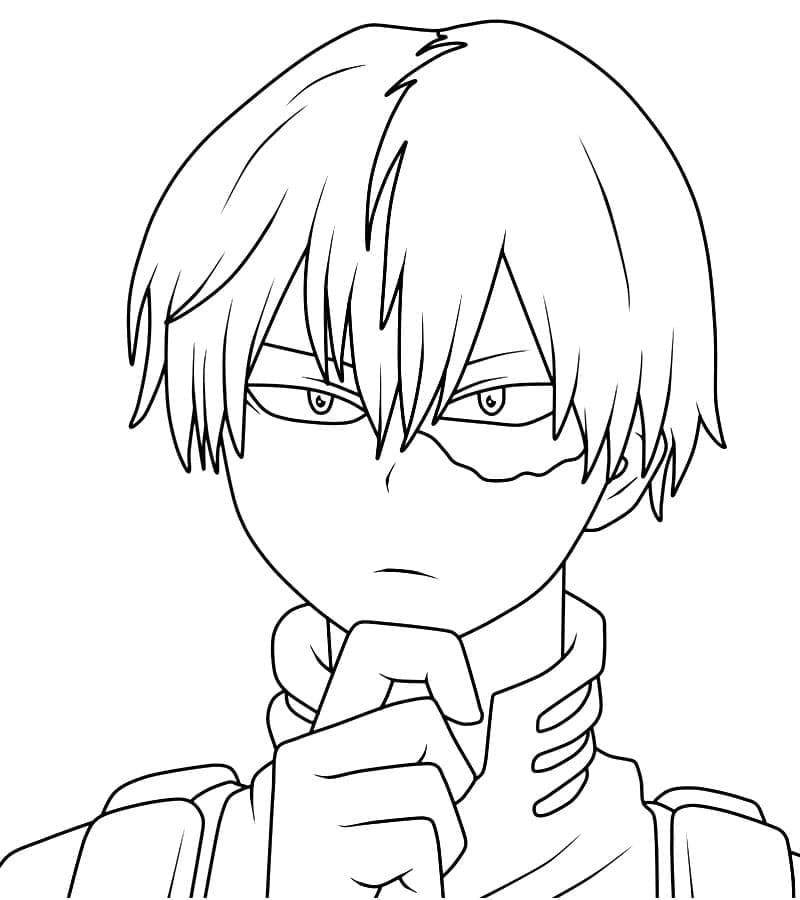 Shoto Todoroki for barn fargelegging