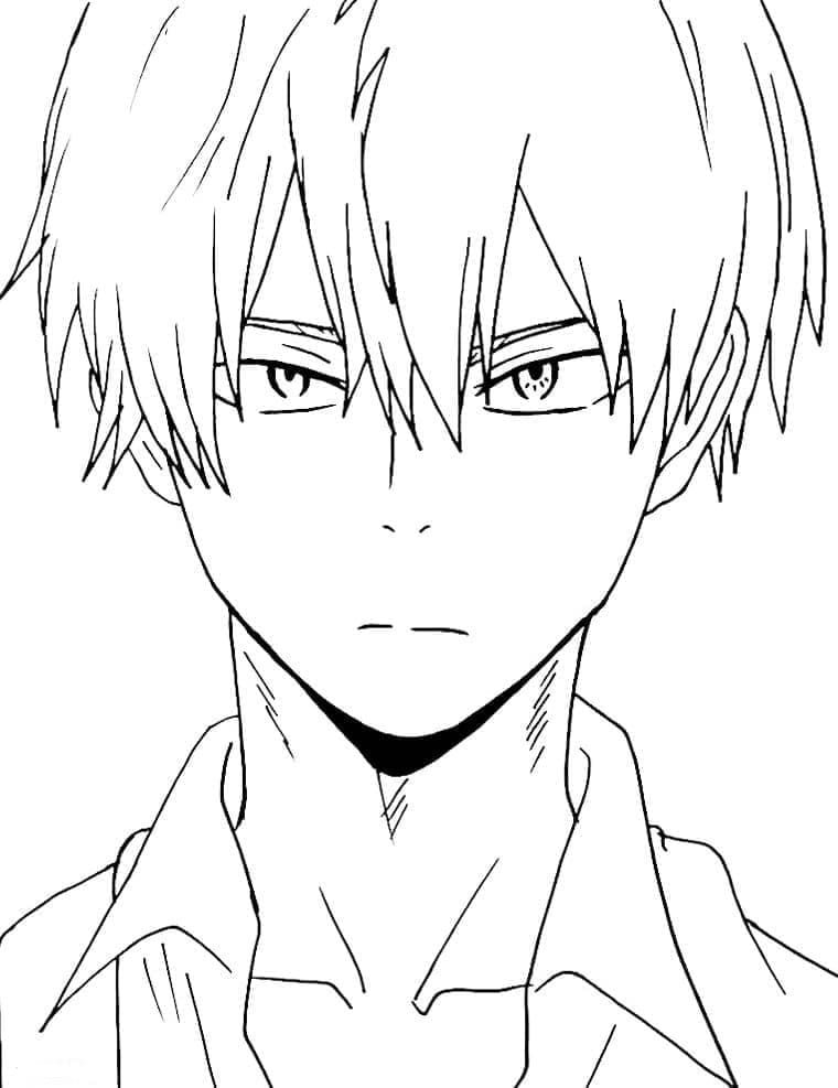 Shoto Todoroki gratis bilde fargelegging
