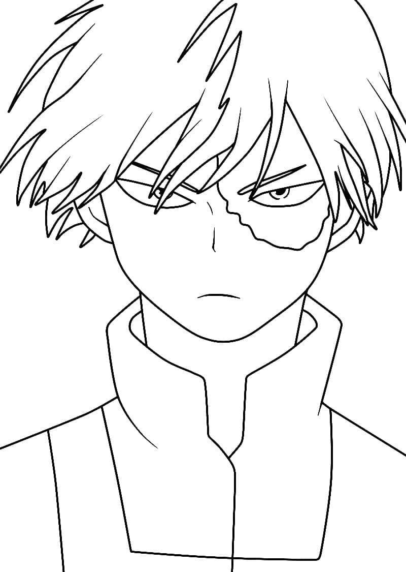 Shoto Todoroki gratis for barn fargelegging