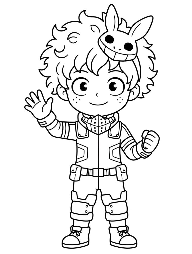 Skriv ut Izuku Midoriya fargelegging
