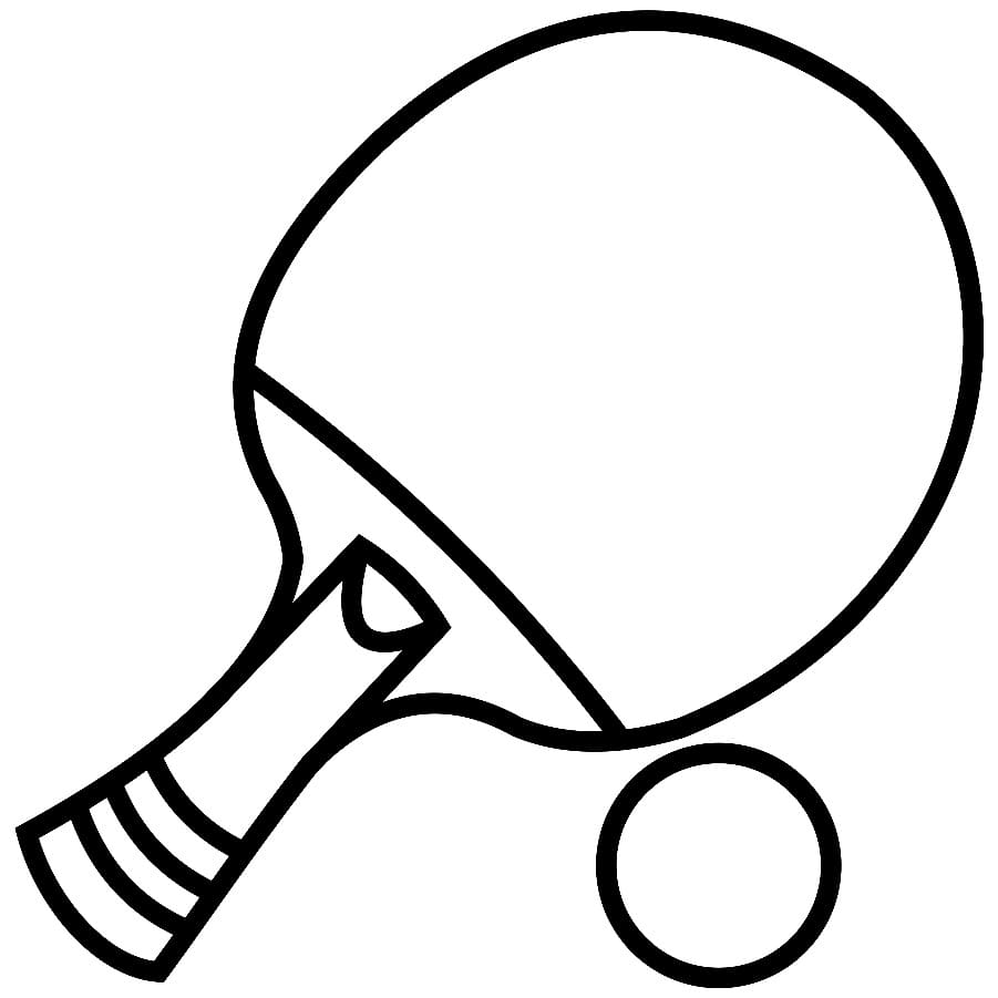 Skriv ut bordtennis fargelegging