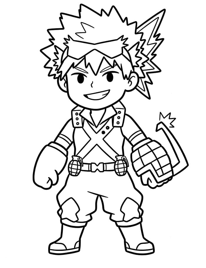 Søt Bakugo fargelegging
