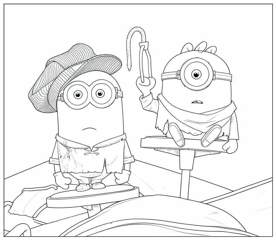Søte Minions og Monstre fargelegging