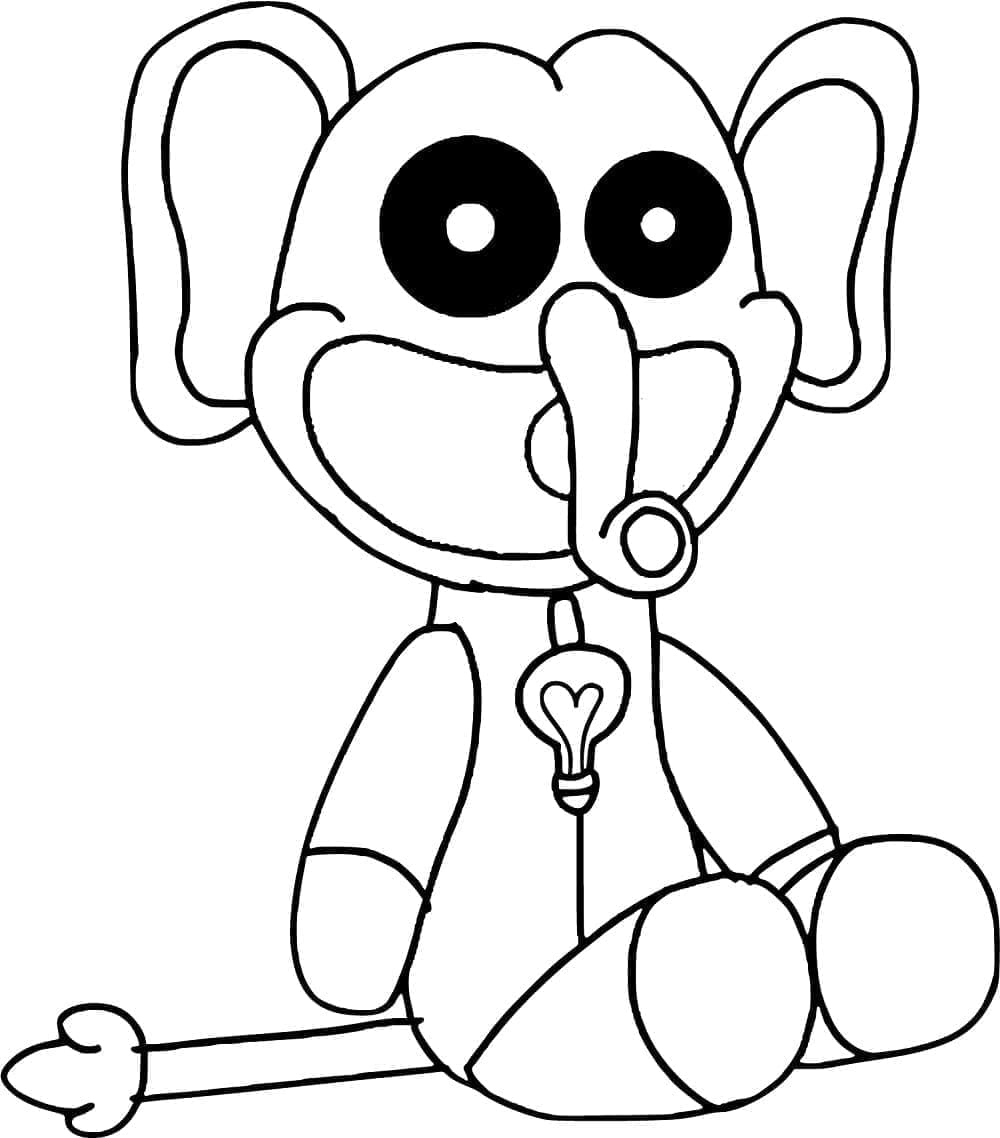 Tegneserie-Bubba Bubbaphant fargelegging
