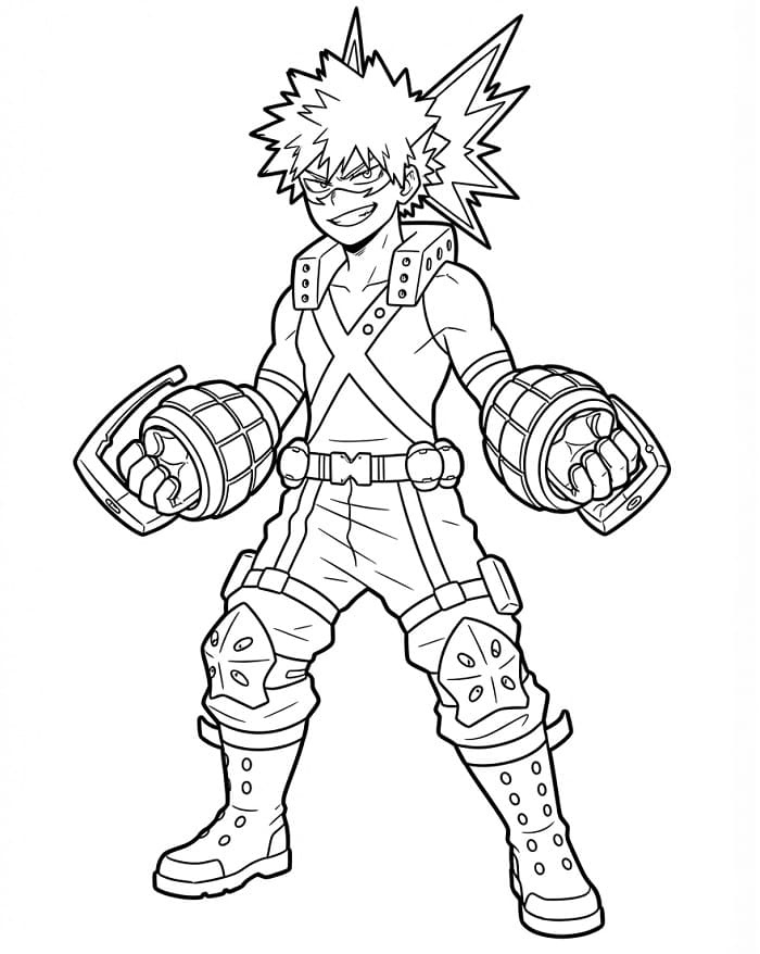 Utskrivbar Bakugo fargelegging