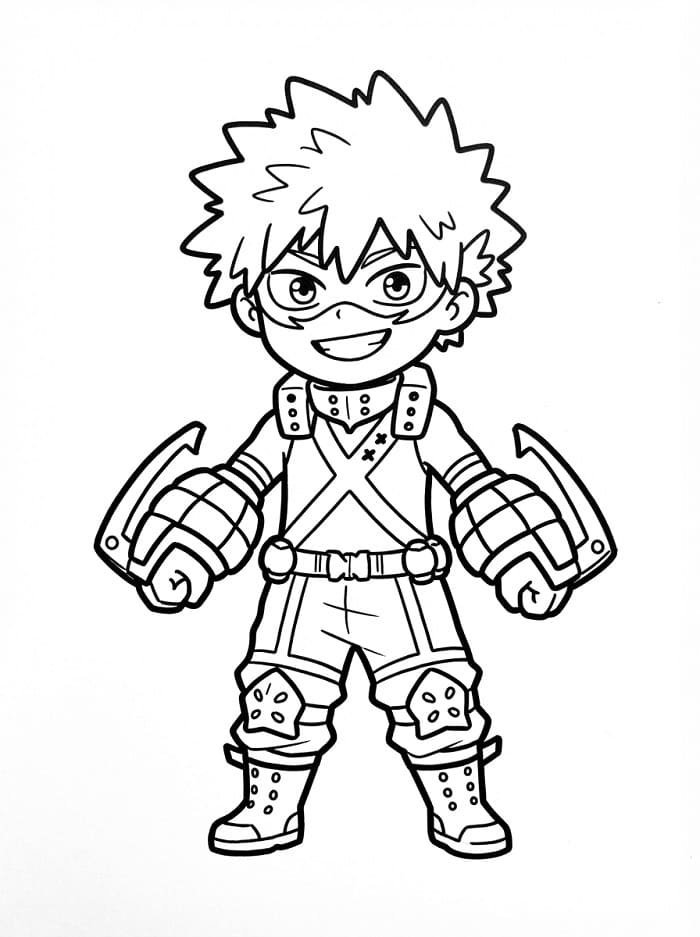 Veldig søt Bakugo fargelegging