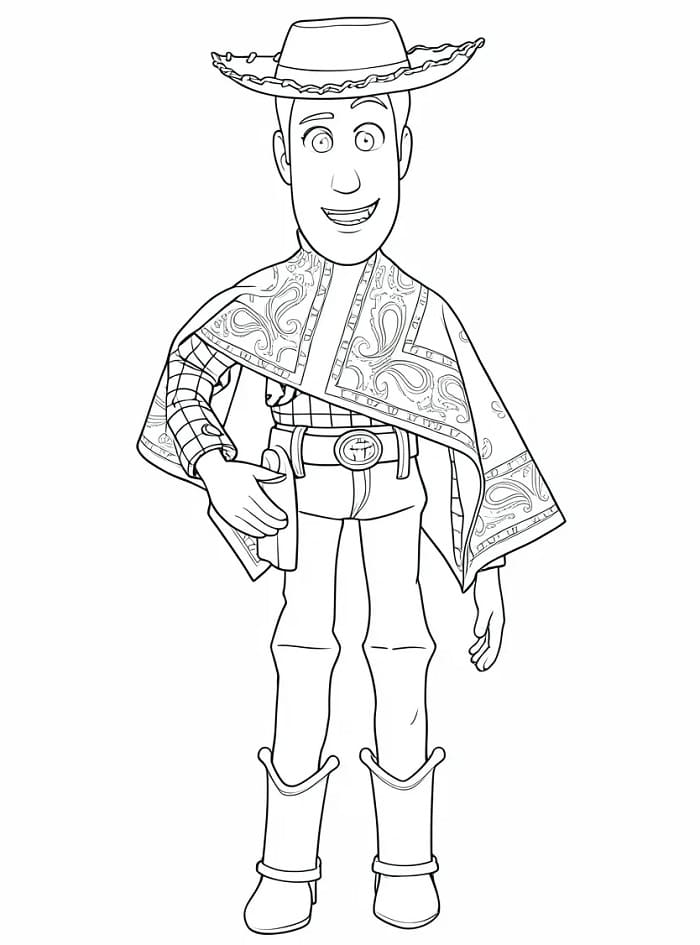 Woody fra Toy Story 5 fargelegging