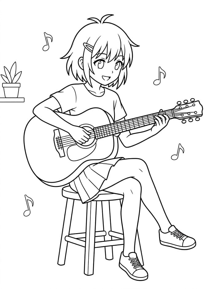 Anime-jente for barn fargelegging