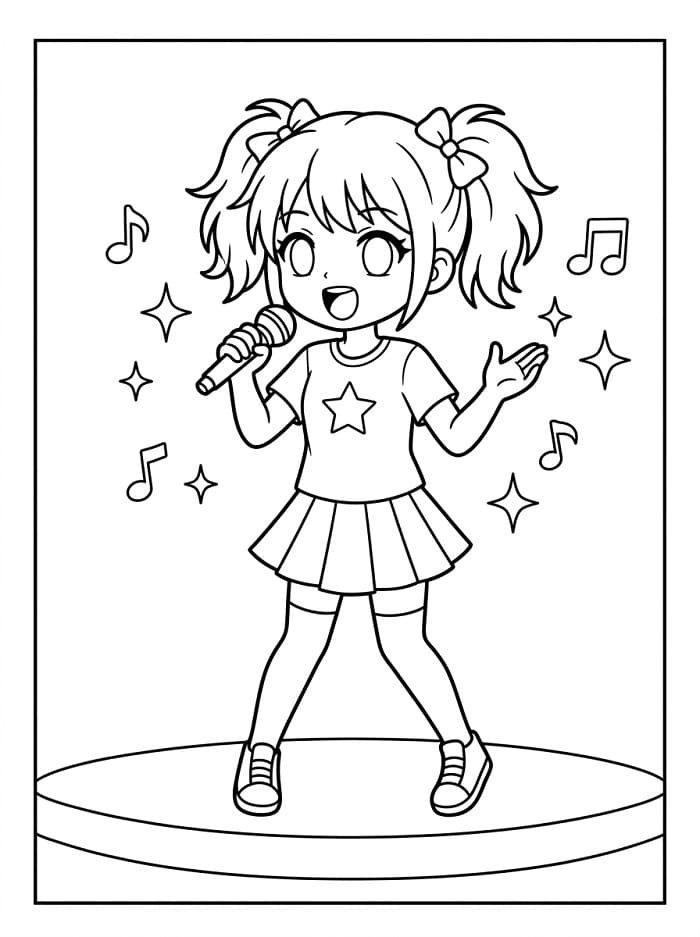 Anime-jente gratis for barn fargelegging