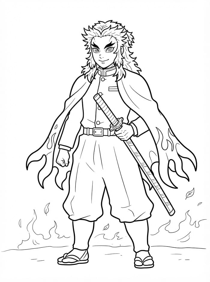 Demon Slayer Kyojuro Rengoku fargelegging