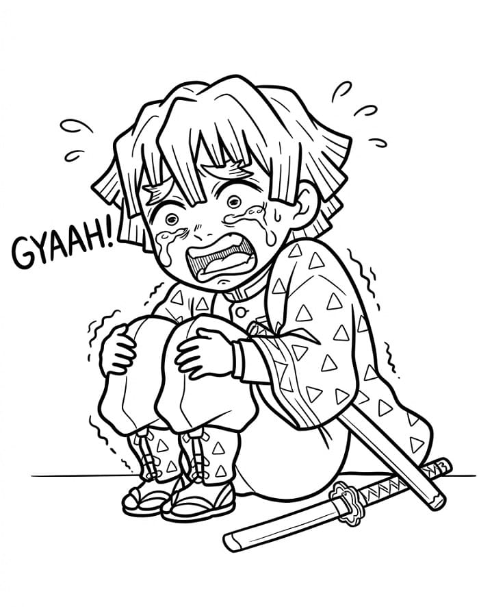 Demon Slayer Zenitsu fargelegging