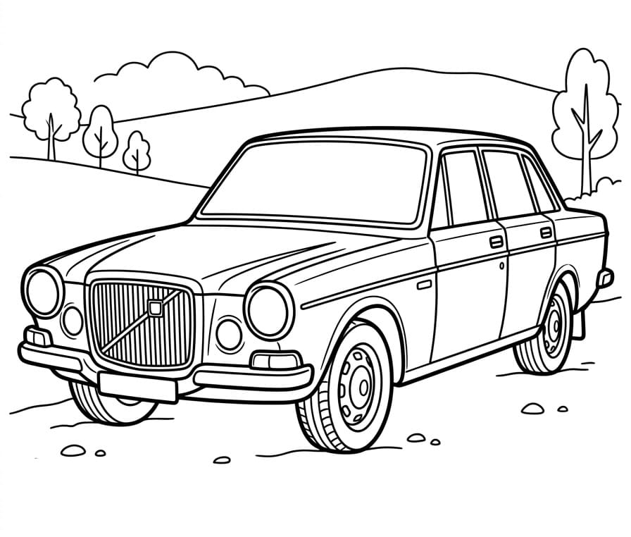 En Volvo-bil fargelegging