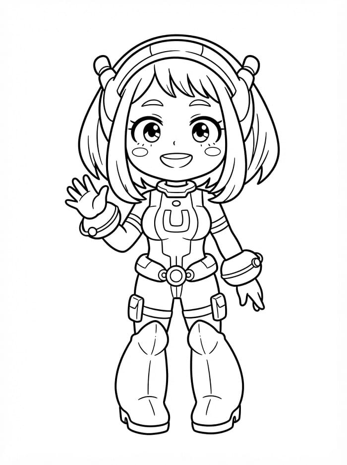Gratis Ochaco Uraraka fargelegging