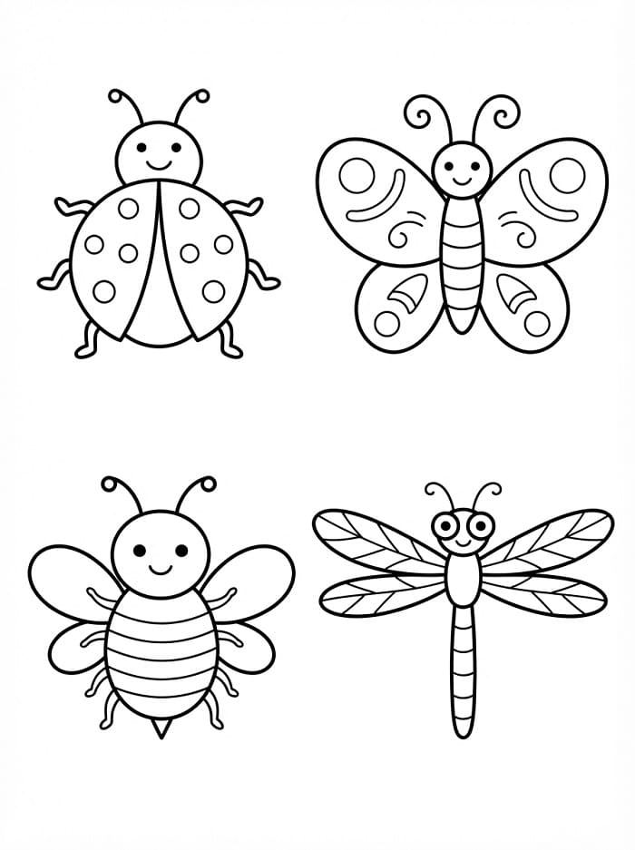 Gratis insekter fargelegging