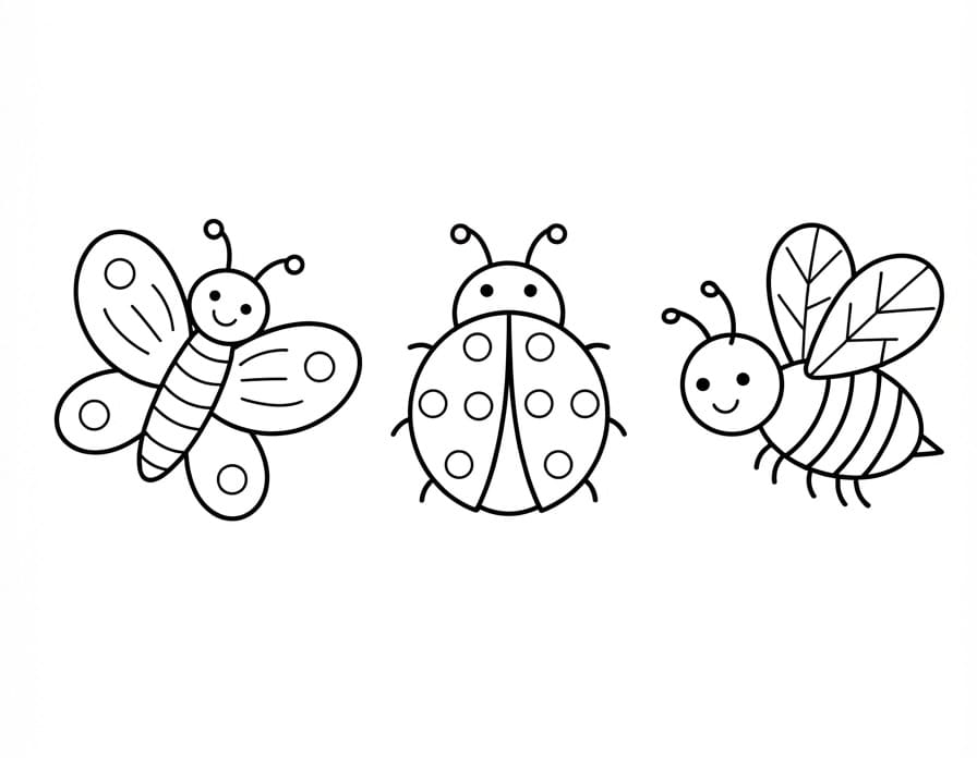 Gratis utskrivbare insekter fargelegging