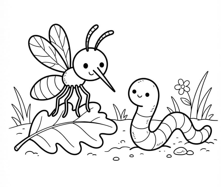 Insekter gratis utskrivbar fargelegging
