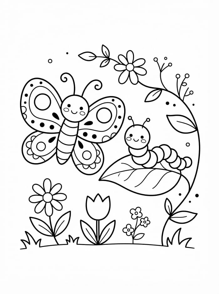Insekter kostnadsfritt fargelegging