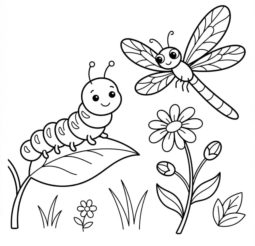 Insekter til utskrift fargelegging