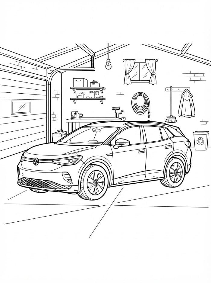 Kjørende Volkswagen fargelegging