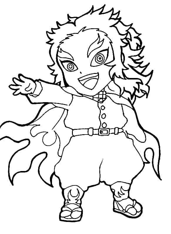 Kyojuro Rengoku gratis for barn fargelegging