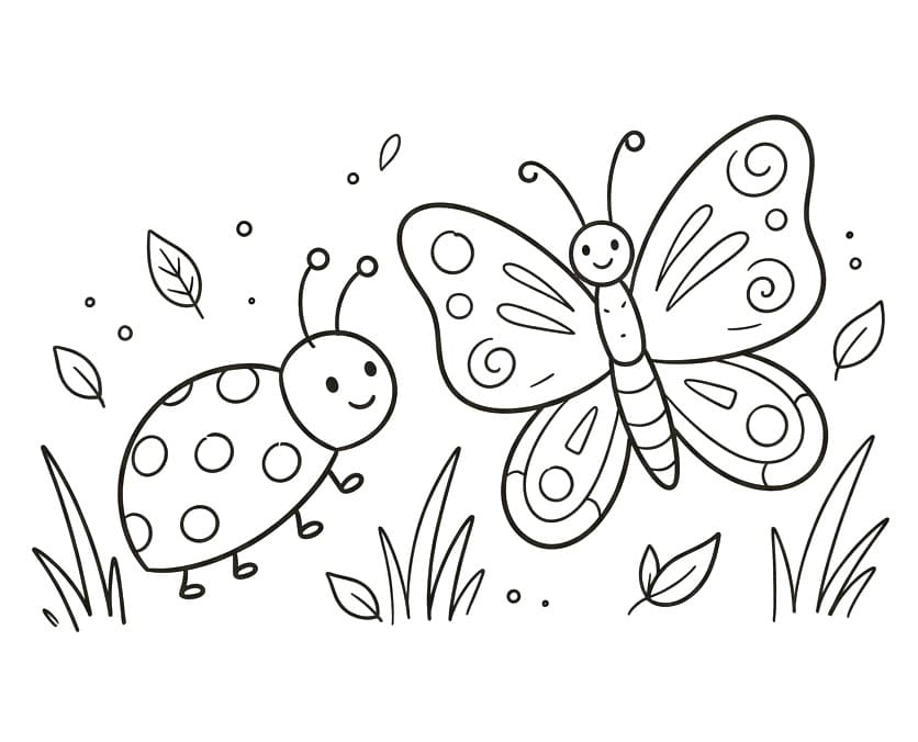 Lette insekter fargelegging
