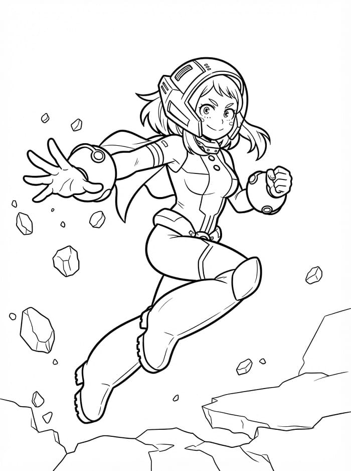 Nydelig Ochaco Uraraka fargelegging