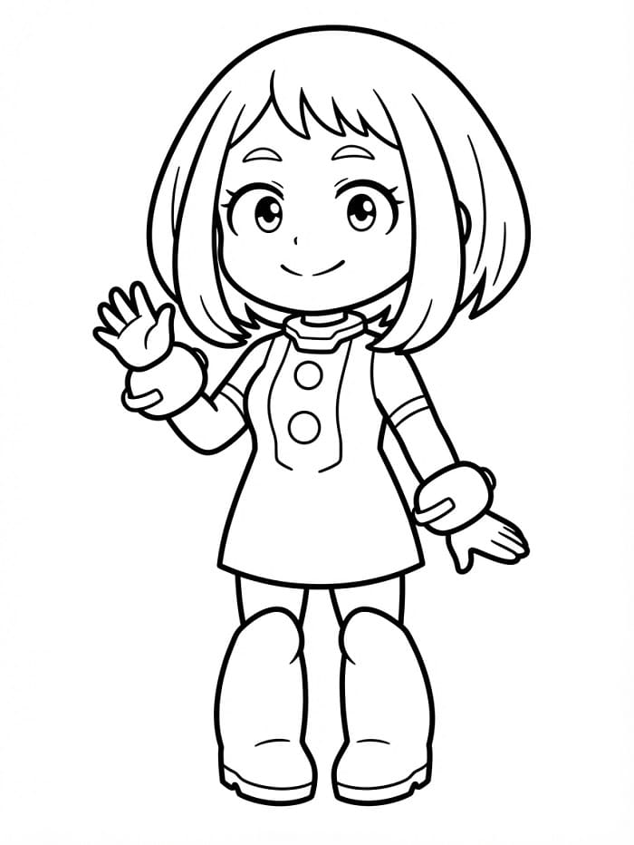 Ochaco Uraraka Anime fargelegging