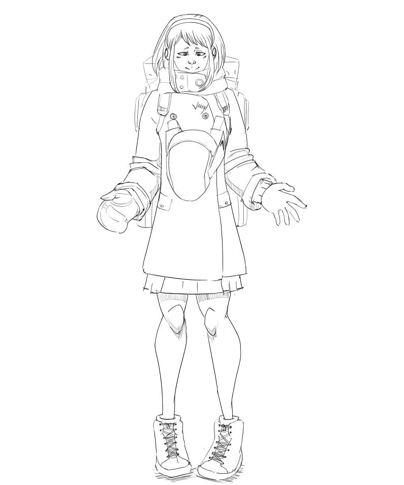 Ochaco Uraraka gratis for barn fargelegging