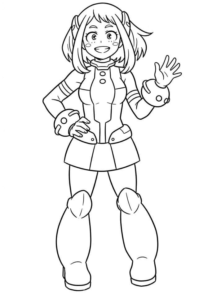 Pen Ochaco Uraraka fargelegging