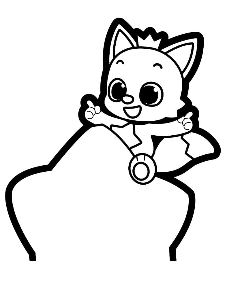 Pinkfong til å skrive ut fargelegging