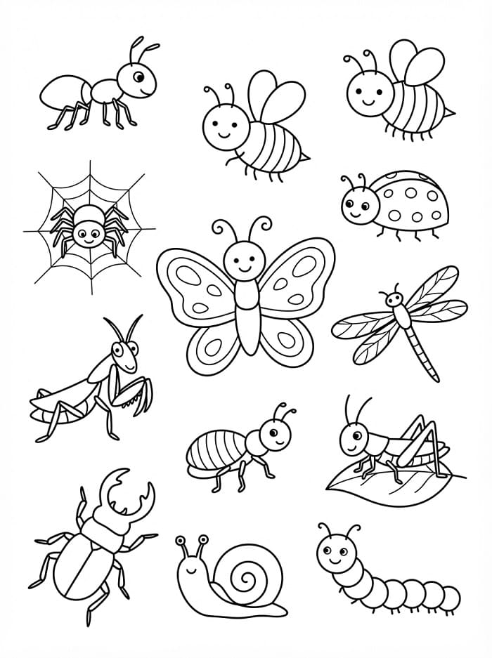 Små insekter fargelegging
