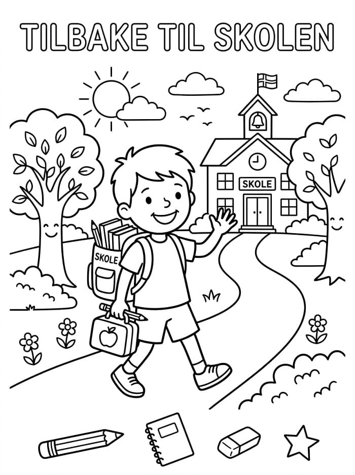 Tilbake til skolen (10) fargelegging