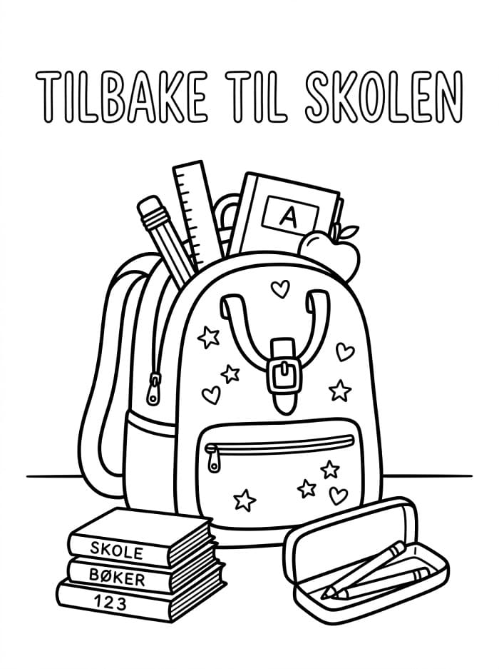 Tilbake til skolen (13) fargelegging