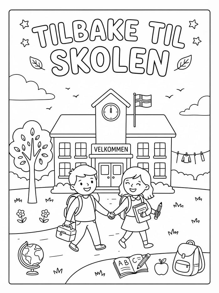 Tilbake til skolen (7) fargelegging
