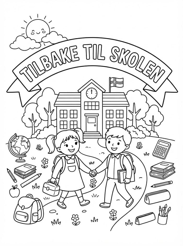 Tilbake til skolen (8) fargelegging