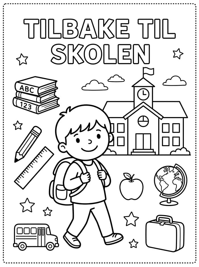 Tilbake til skolen (9) fargelegging