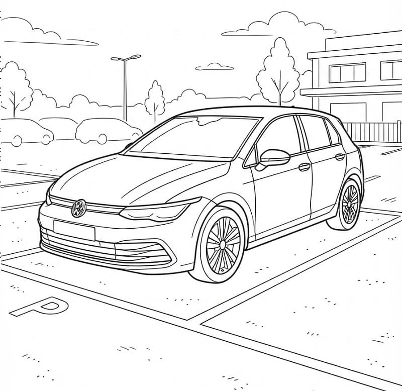 Utskrivbar Volkswagen fargelegging