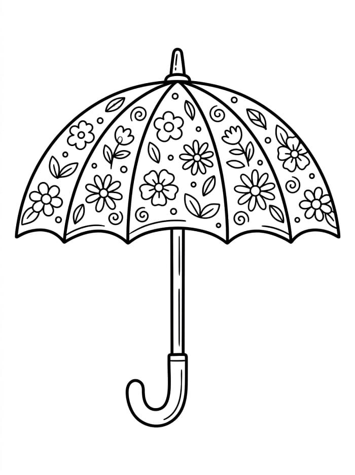 Utskrivbar paraply fargelegging