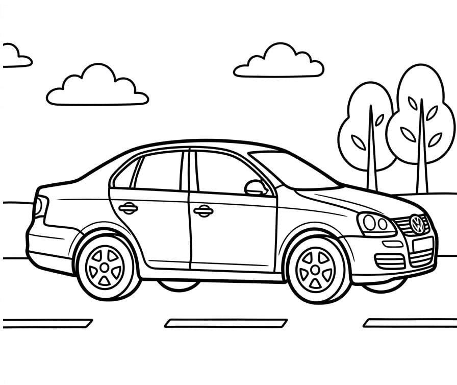 Volkswagen til utskrift fargelegging