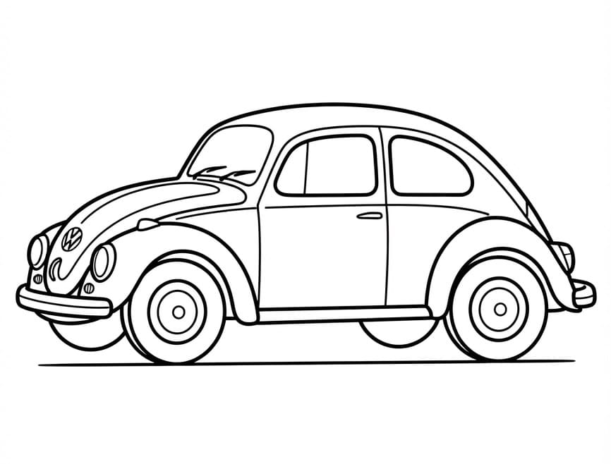 Volkswagen utskrivbar for barn fargelegging