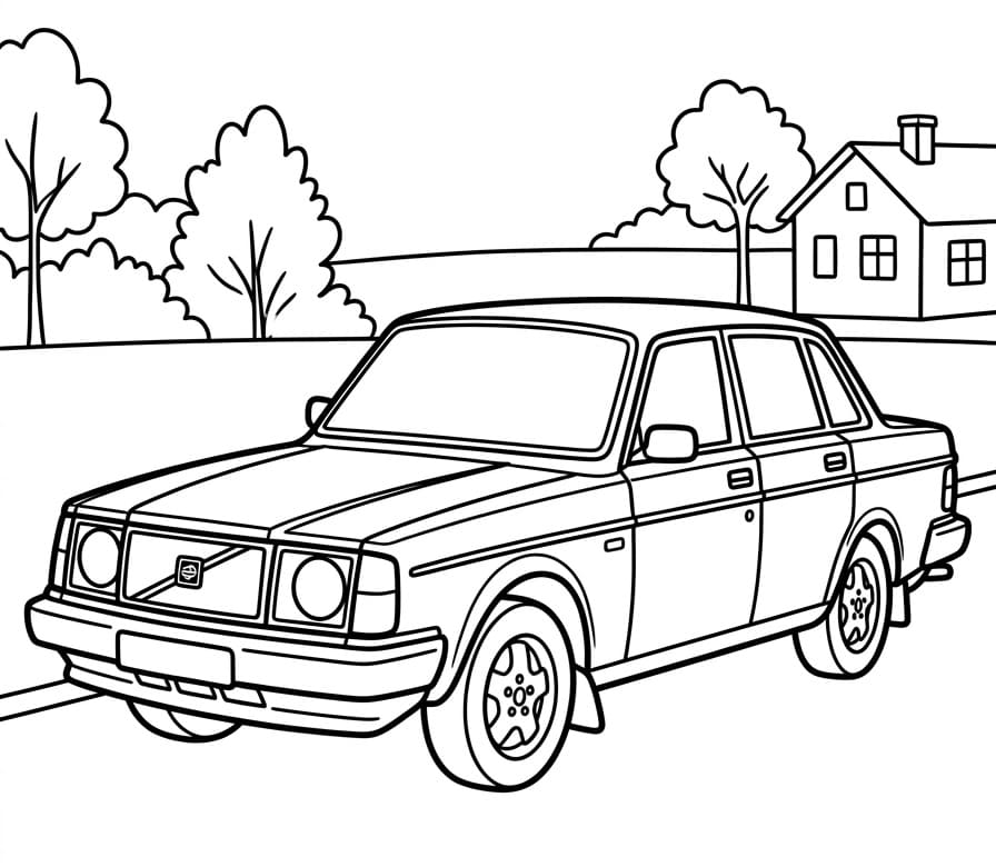 Volvo gratis utskrivbar fargelegging